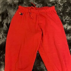 AVIATOR NATION SWEATPANTS RED LIGHTNING BOLT SIZE L